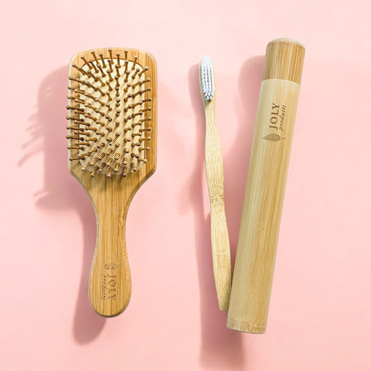 Combo brosse à dents et brosse à cheveux